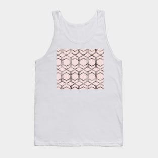 Geo marble links in blush pink Tank Top